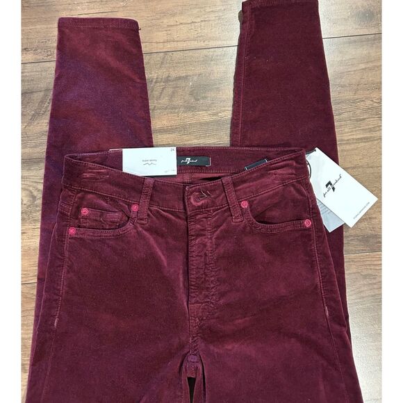 7 for All Mankind Ankle Skinny Velvet Jeans - Picture 5 of 5